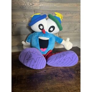 1996 Olympics Mascot Izzy Plush Stuffed Toy 16" Blue  Atlanta Vintage